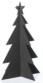 Lübech Living juletræ - felt x-mas tree - sort højde 25 cm - Fransenhome